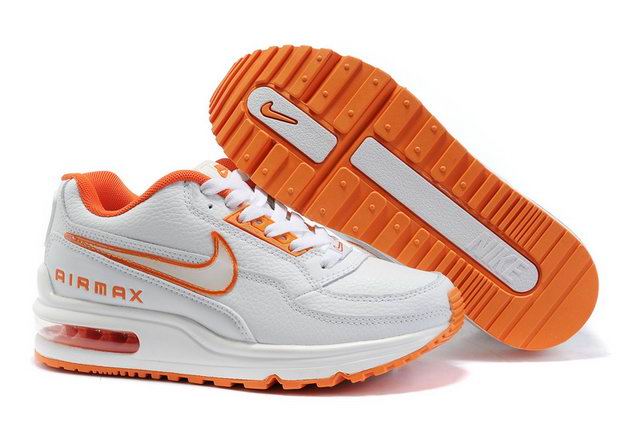 Womens Nike Air Max LTD Shoes White Orange - Click Image to Close